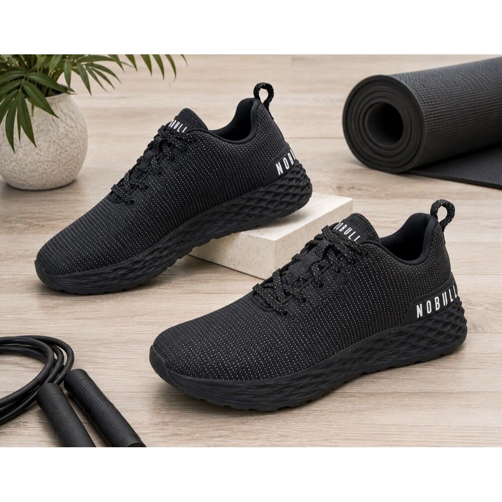 NOBULL Runner Women's Size 7.5 Black White Dot Running Shoes